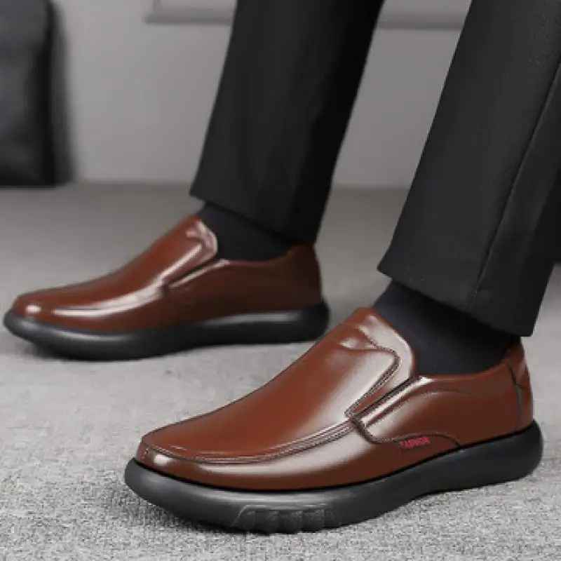 

Male Casual Shoes Nice Genuine Leather 38-47 Soft Anti-Slip Rubber Loafers Shoes Man Casual Real Leather Footwears