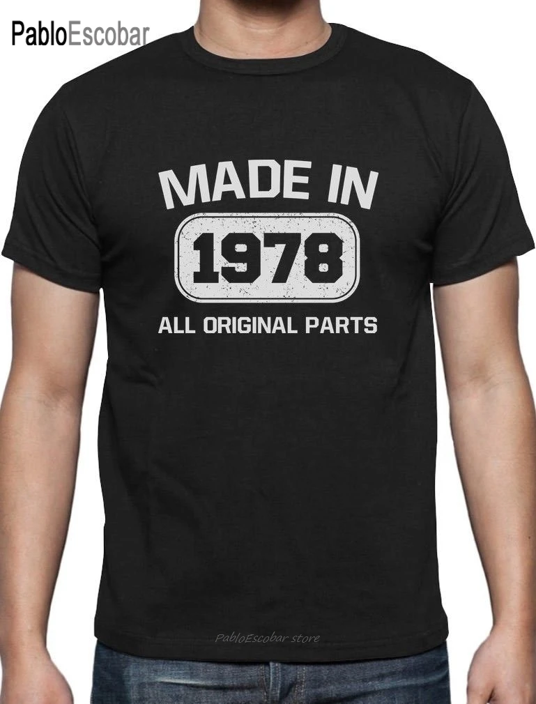Футболка сделано в 1978 году все оригинальные детали подарки на 40 й день рождения