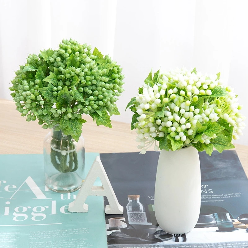 

High Quality Plastic Artificial Berry Flowers Gypsophila Fake Plant Branches DIY Home Wedding Decor Christmas Ornaments Outdoor