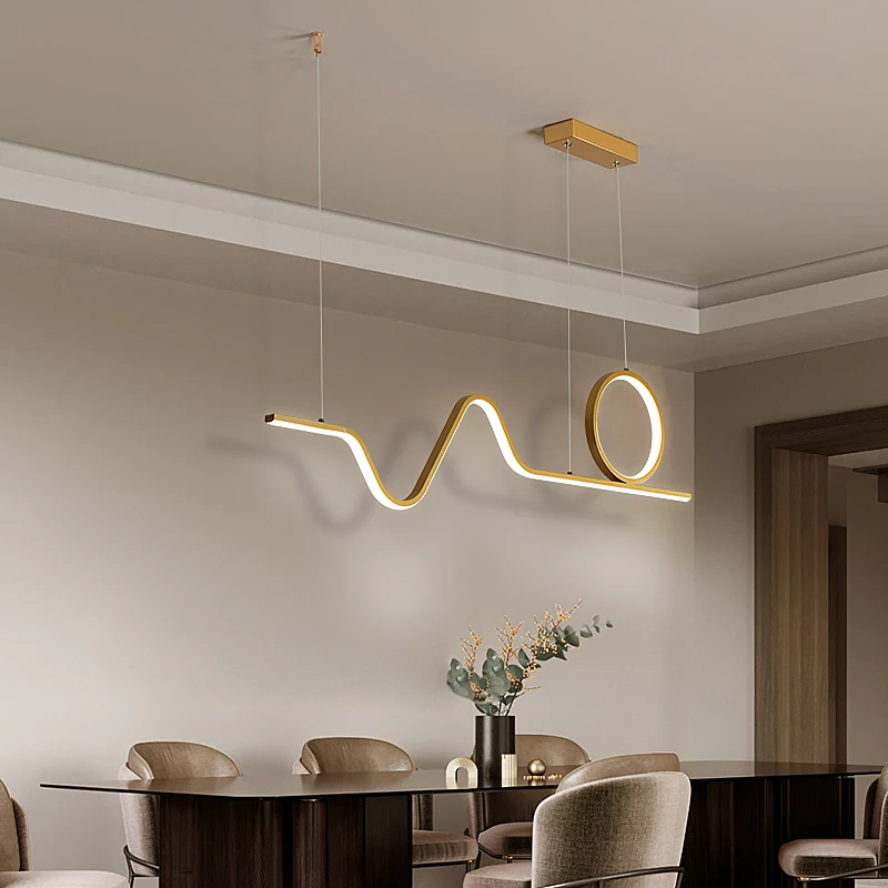 

Gold led pendant lights modern design for living dining room bedroom hanging light Kitchen Bar suspension ceiling pendant lamp