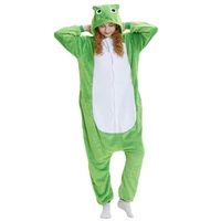 animal frog women pajama suit kigurumis men night sleepwear winter flannel onepiece pyjamas fantasias party cosplay costume