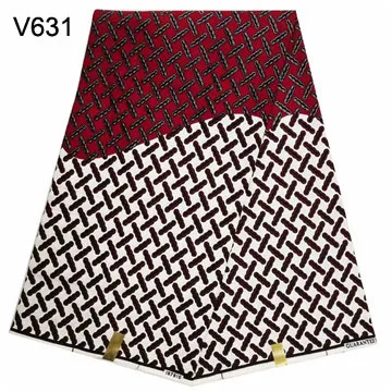 V631 Гарантированное высокое качество принты нигерийская голландская Настоящая Африканская ткань с восковой печатью Ткань хлопок V 632-477 - Цвет: V631
