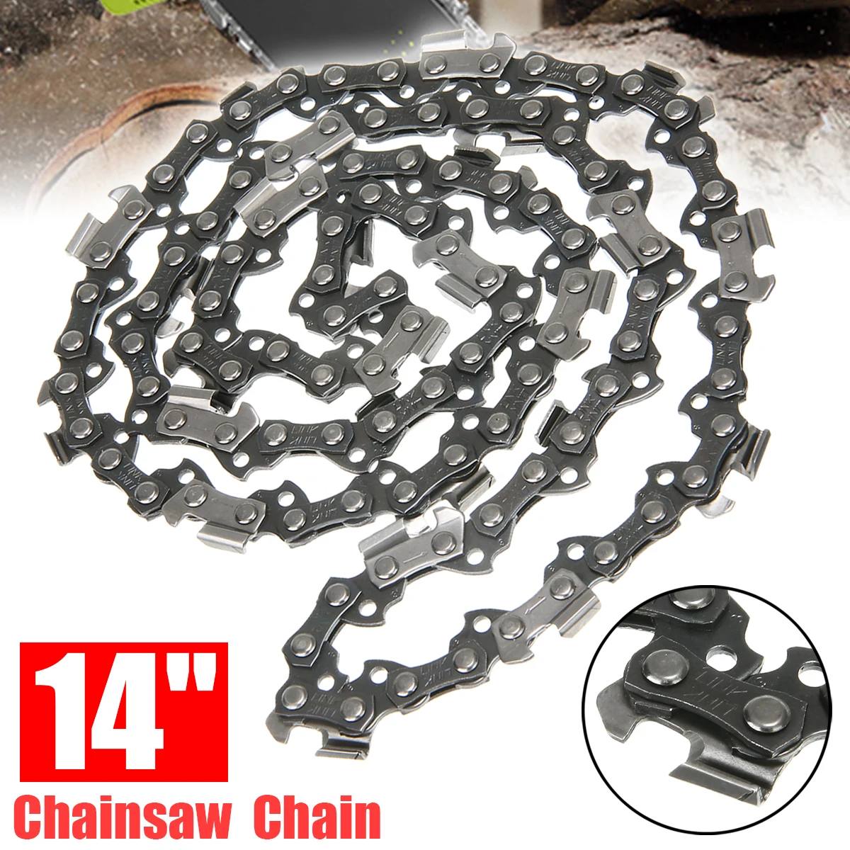 14 дюймовые цепи для полудолота 3/8LP резки древесины Запчасти электрической пилы 009