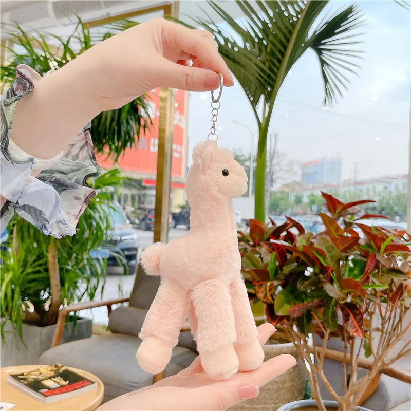

3Pcs/Lot New Style Lovely Alpaca Animal Plush Pendant Keychain Lovely Cartoon Design Kid's Party Birthday Plush Toys Backpack
