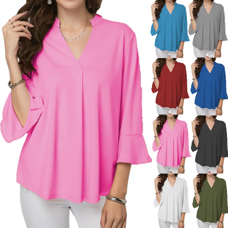 Модная женская блузка размера плюс S 5XL Богемный комплект roupa feminina flare рукавом