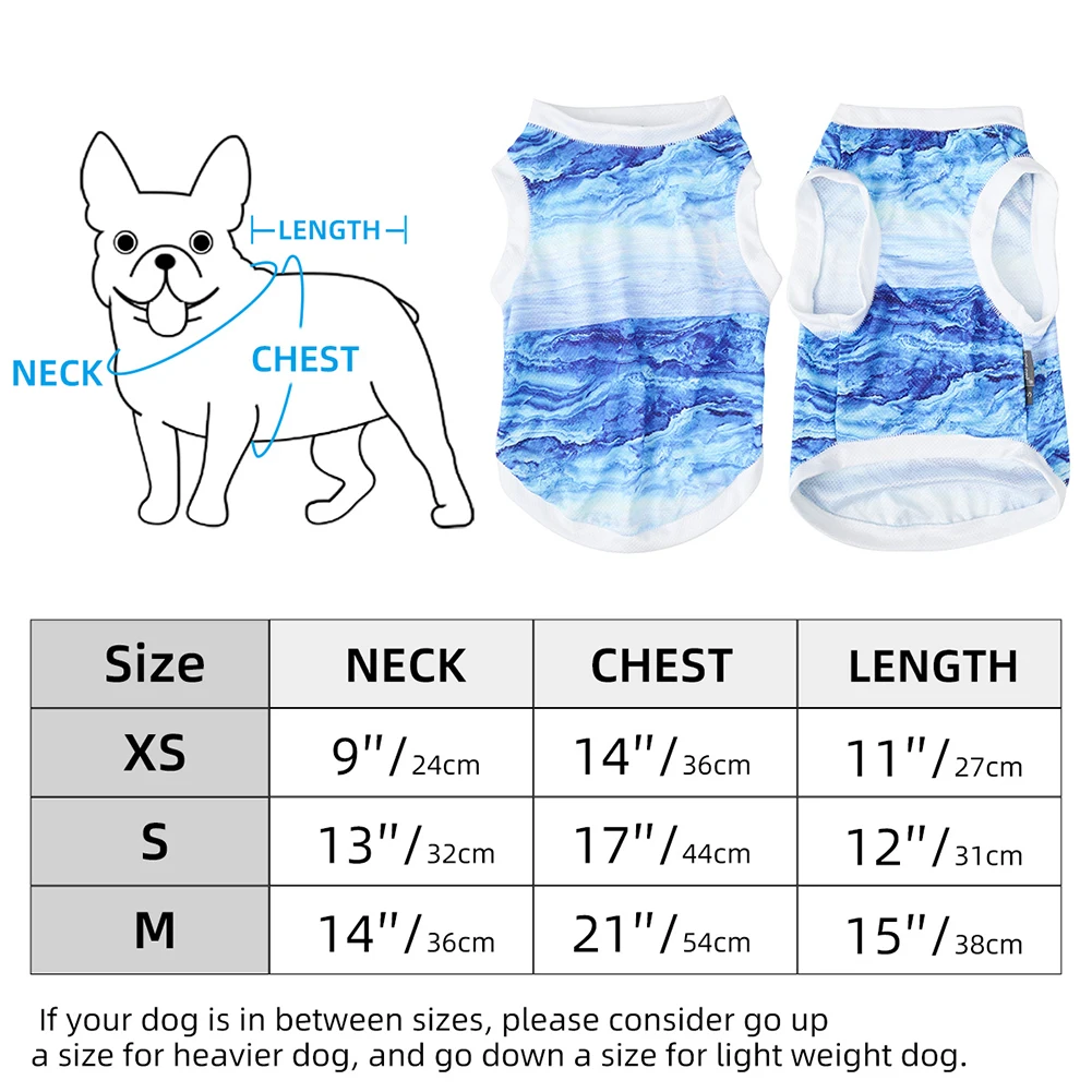 

Dog Cooling Vest Pet Cooling Vest Lightweight Cat Cooling Coat Dog Jacket Clothing For Puppy Dog Cats Kittens Blue