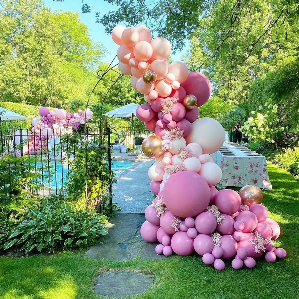 

122 Pcs Peach red Balloon Arch Garland Kit - Macaroon pink Latex Balloons with Balloon Accessories for Wedding Birthday Party