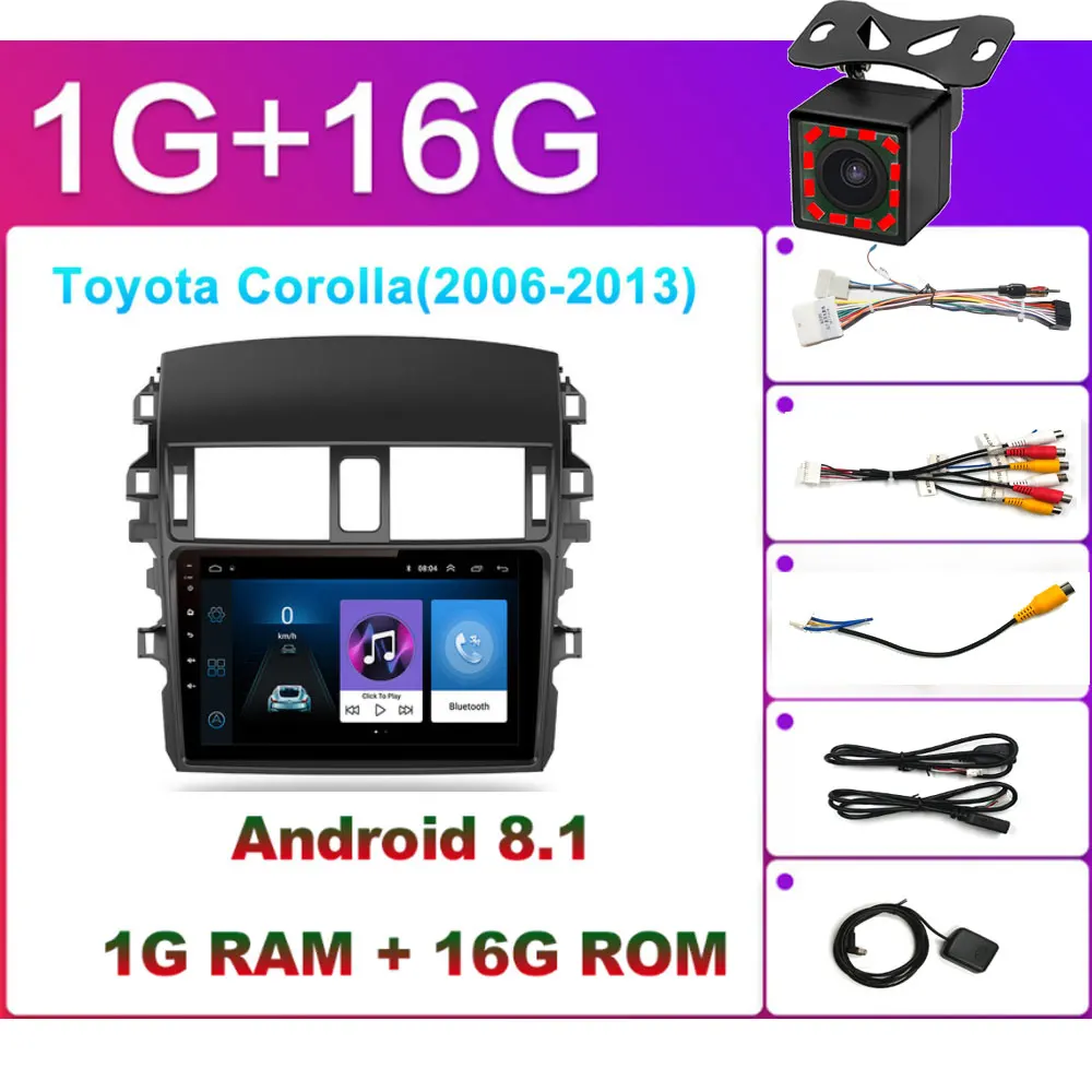 Collora OEM вы хотите 2 Din Android 8,1 Автомобильный gps мультимедийный плеер для hyundai solaris peugeot 307SW Collora Kia Rio Sportage - Цвет: Collora