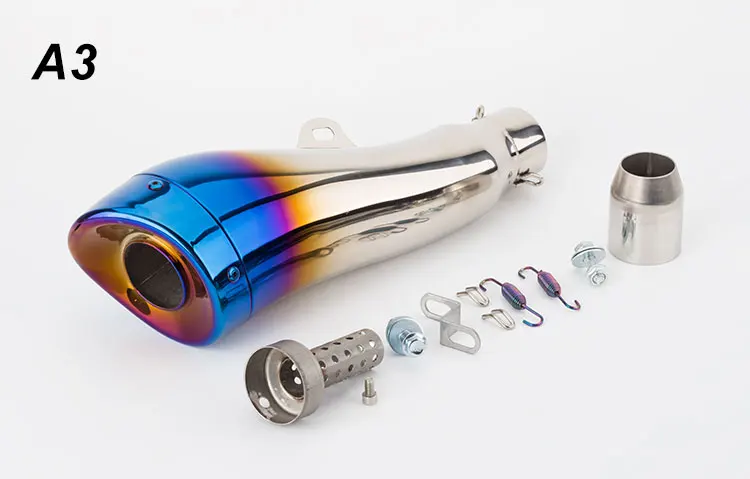 

Universal Motorcycle Motorbike Exhaust Escape Muffler Pipe 304 Stainless Steel 51mm Adapter CB1000 CBR1000 RC390 NK650