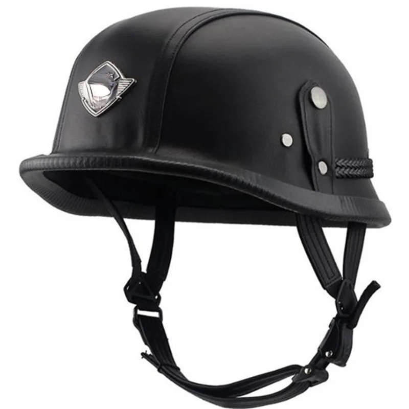 

German M35 Series Leather Helmet Dot Certified Prepuce Helmet Retro Style Motorcycle Helmet Wholesale and Retail