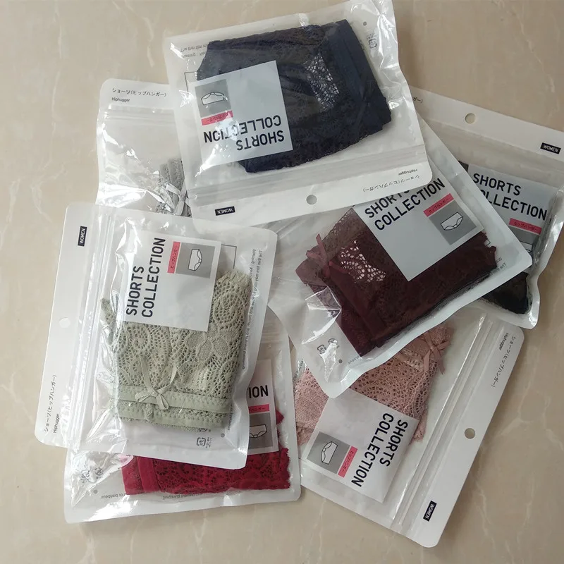 HP15-7PCS MixColor 7 шт./лот, нейлоновые сексуальные кружевные женские модные Уютные нижнее белье, соблазнительные Красивые трусы, хлопковые трусы с заниженной талией, милое женское нижнее белье - Цвет: HP15-7PCS MixColor