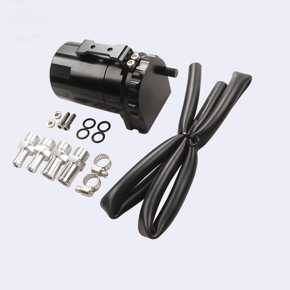 

Oil Catch Tank Universal Car Fuel Can With Filter Pot Reservoir Tank 300ml Aluminum Protect Engine Keep Valve Clean Complete Kit