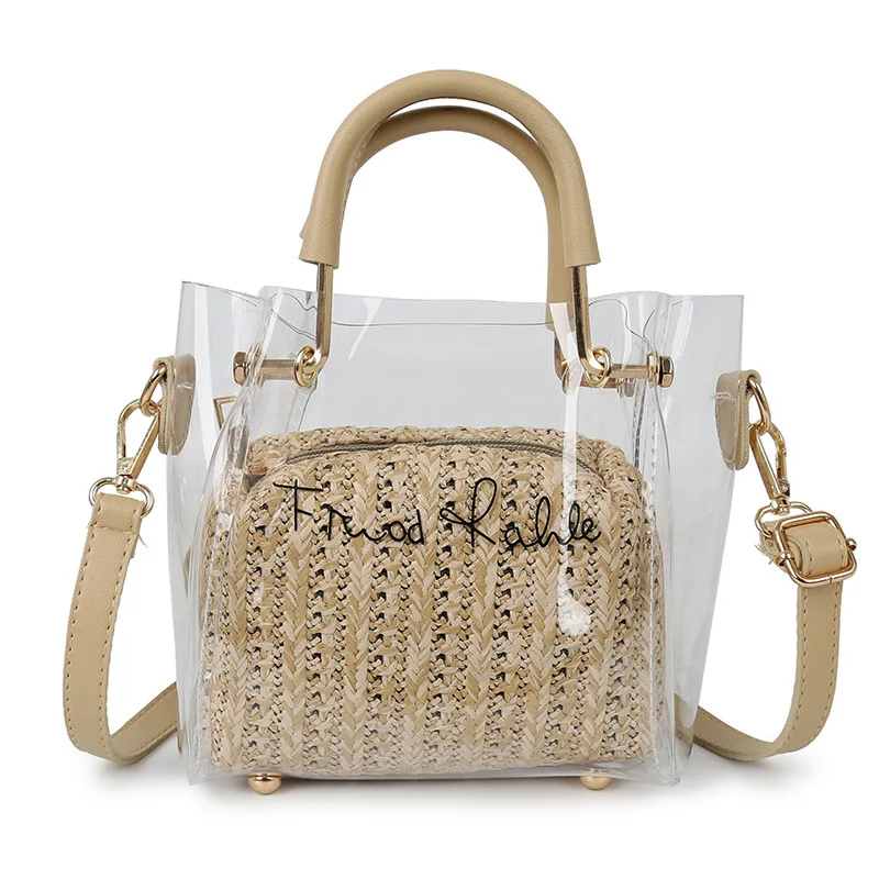 

Crossbody Bag Transparent woven Ladies crossbody bag Waterproof women shoulder Bags