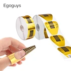 Форма для ногтей 100 шт., инструкция по наращиванию ногтей, Типсы для гель-лака в форме подковы, искусственный трафарет, инструмент для маникюра