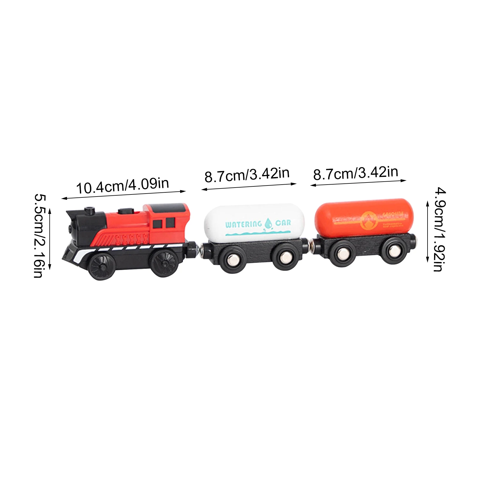 

Plastic Locomotive Train Magnetic Rail Toy Set Compatible With Wooden Track For Small Train Lovers