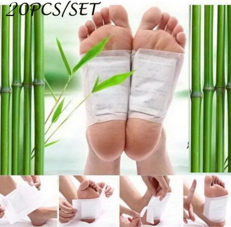 20 шт. =(10 пластырей + 10 клея) детоксикационные Пластыри для ног токсины тела