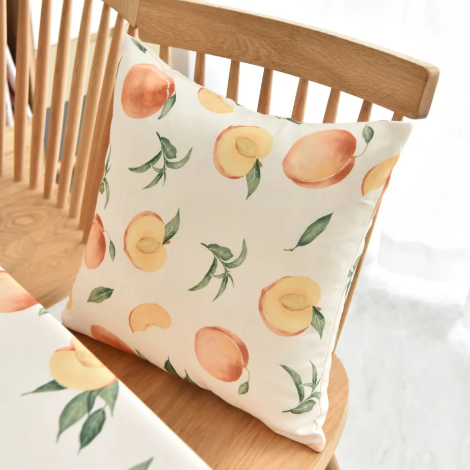 

Fruit Printed Tablecloth for Dining Kitchen Cartoon Peach Table Waterproof Cafe Table Cover Rectangle Tablecloth JS119C