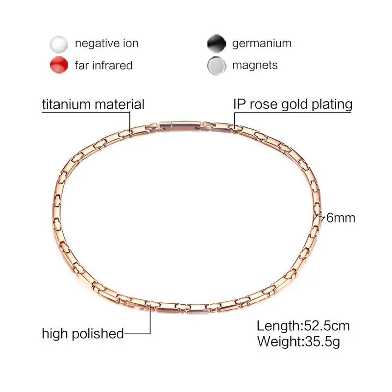 Elegant Titanium Magnetic Therapy Necklace for Men Pain Relief Neck Arthritis Migraine Headaches Shoulders Husband Gifts | Украшения и