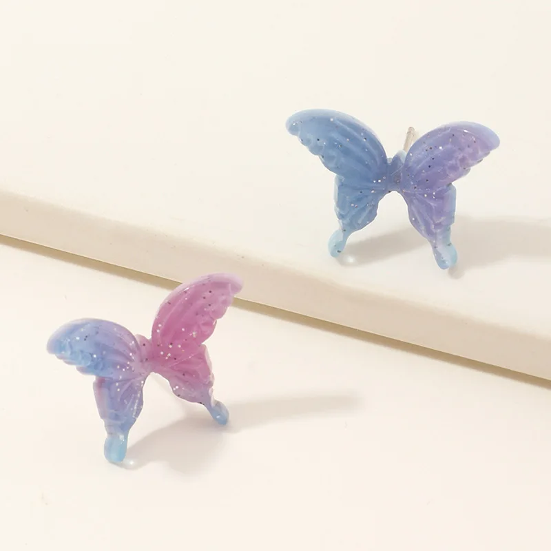 

Small butterfly light purple earring exquisite earrings for women Colorful butterfly earrings for girlfriend fashion jewelry