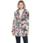 Модная зимняя куртка с капюшоном с цветочным утеплителем, женские парки, длинные хлопковые куртки, теплая верхняя одежда, пальто для женщин 5XL