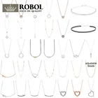 PDX XL 02 100% 925 пробы Серебряная цепочка Ожерелье (регулируемое) базовое Очаровательное ожерелье с логотипом для женщин