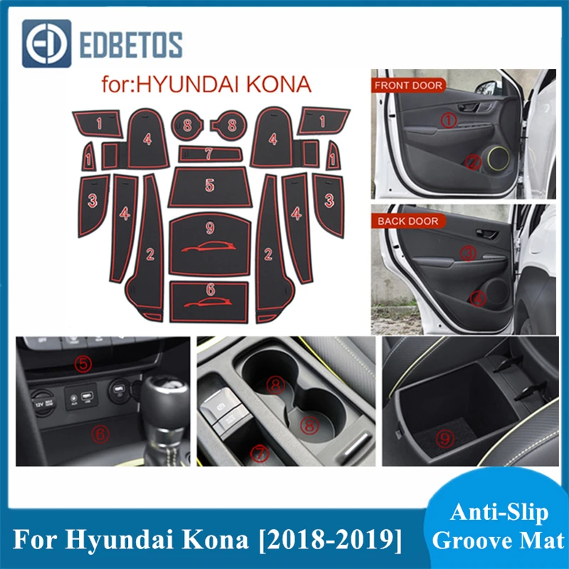 Аксессуары для салона автомобиля Kona 2018 2019 автозапчасти Hyundai дверной коврик с