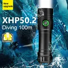Светодиодный фонарик XHP50.2, мощный профессиональный фонарик для дайвинга, 18650 перезаряжаемые подводные лампы, IPX8 водонепроницаемый фонафонарь для дайвинга