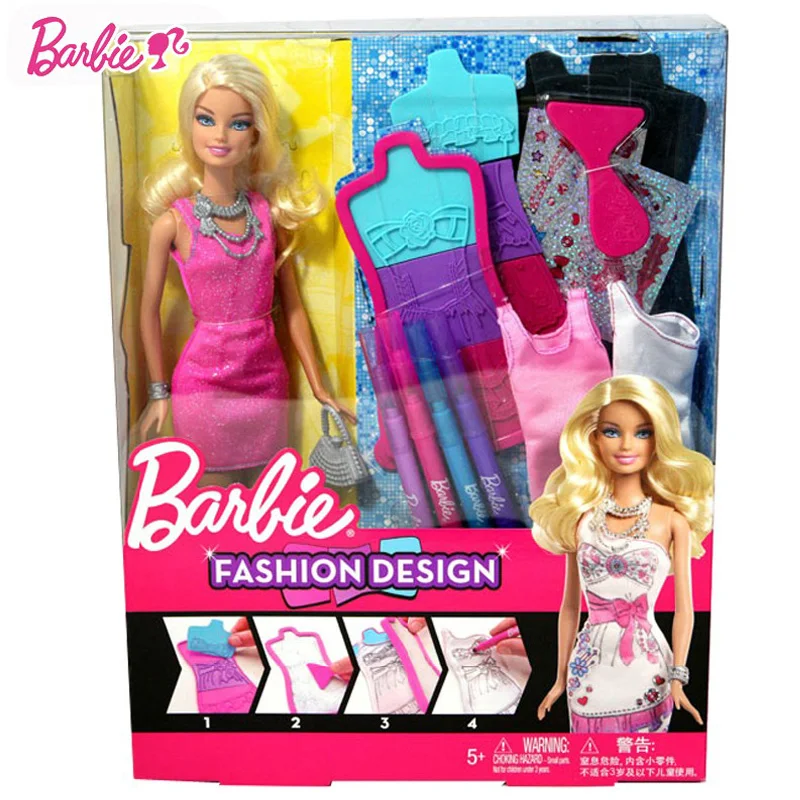 Mattel Genuine Barbie Doll Color Set Counter Gift Box Clothes Workshop Girls interactive dressup toys | Игрушки и хобби