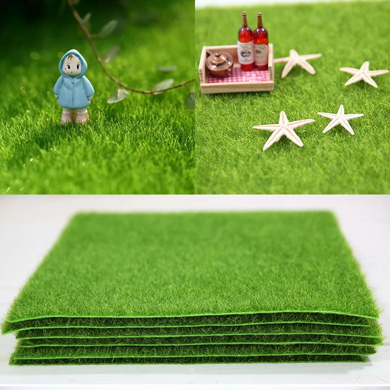 

Artificial Grass Simulation Moss Turf Green Plants DIY Artificial Grass Turf for Home Garden Micro Landscrape Lawn Decoration -8