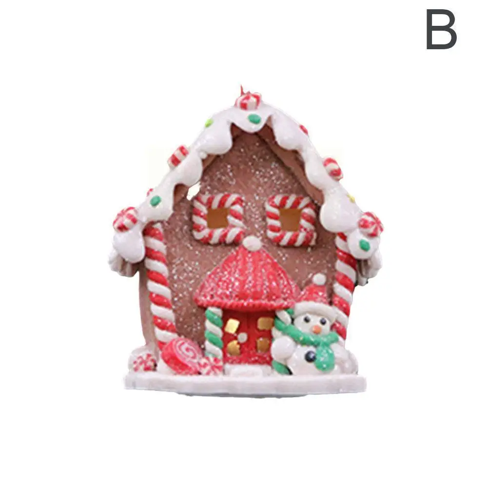 

Christmas Small House Pendant Christmas Decoration Navidad Home Ornaments Decor Desktop Pendant S7x8