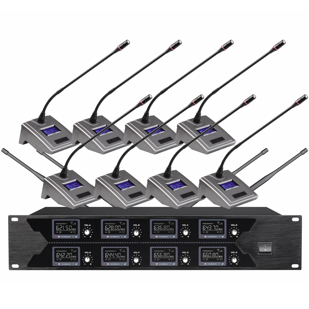 BD-UV1080 профессиональная система для конференций 8 шт. настольный микрофон записи