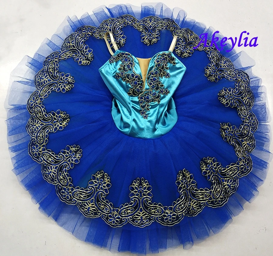Классический балетный костюм Королевского синего цвета блинное платье пачка для