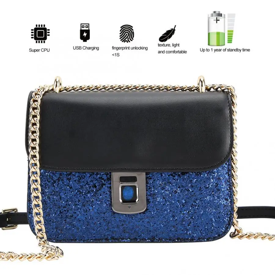 Смартфон Fipilock кожаный с защитой от кражи и блестками | Безопасность защита