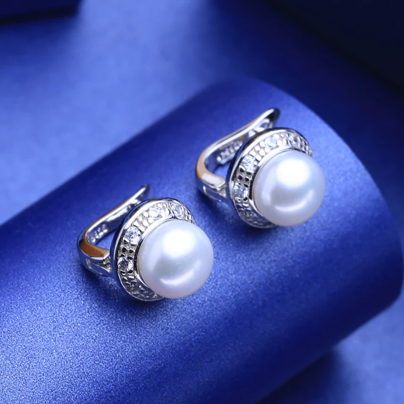 Женские серьги-клипсы FENASY из серебра 925 пробы с кубическим цирконием свадебные