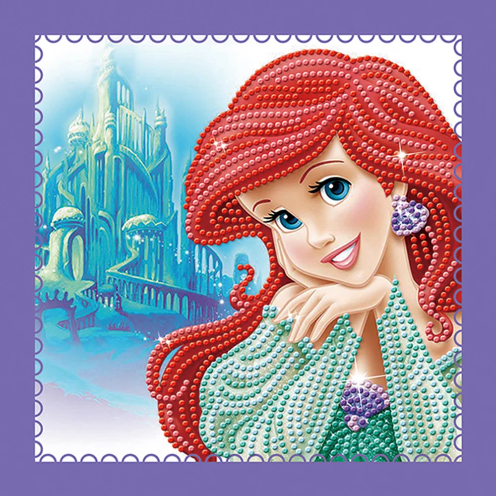 

Disney 5D Diy Diamond Painting Mosaic Cartoon Mermaid Princess Cross Stitch Kits Diamond Art Home Decor Painting Children Gift