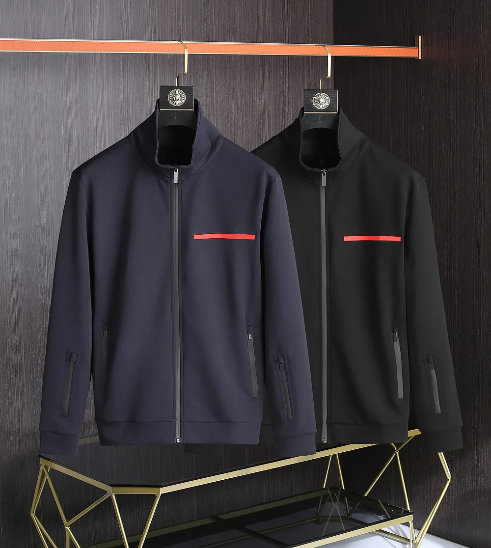 

2021 Men's Autumn New Jacket Pure Cotton Casual Style Fashion All-Match Streetwear Stand-Up Collar Zipper Cardigan High Quality