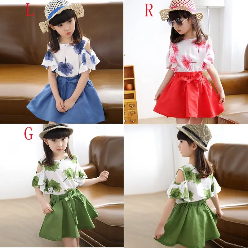 

2021 New Girls Clothes Sets For Kids T-shirt Tops+Short Pants Clothes Sets Toddler Girl Infantil Summer Clothes111