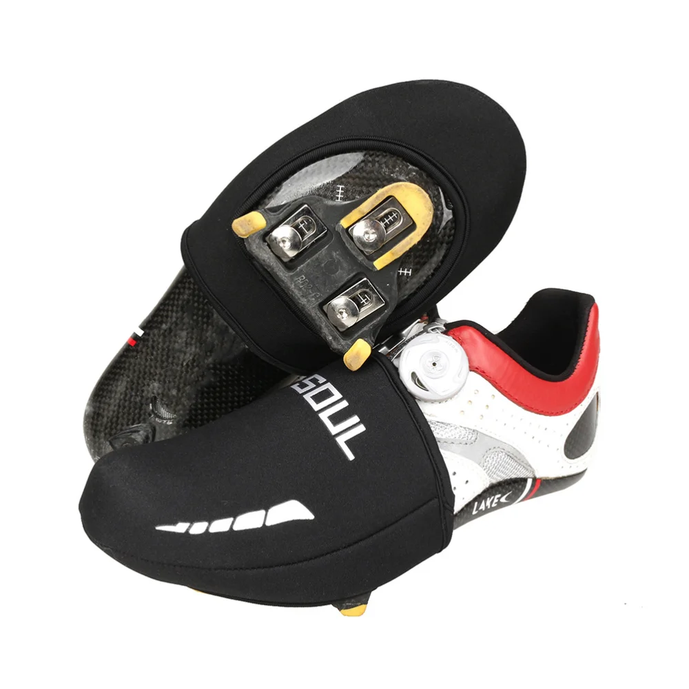 

1 Pair of Thermal Cycling Bike Shoe Covers Toe Covers Abrasion Resistant Windproof Winter Warmer Protector