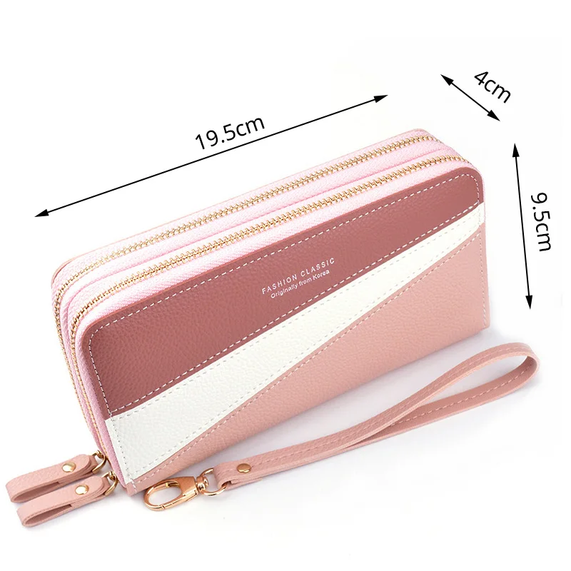 Брендовые дизайнерские кожаные женские кошельки бумажник большой вместимости с