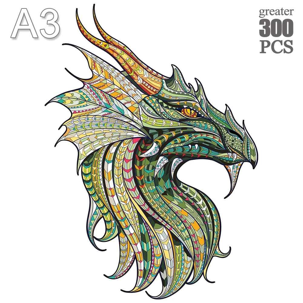 Деревянный пазл животные лиса игрушка каждая деталь мультяшное животное