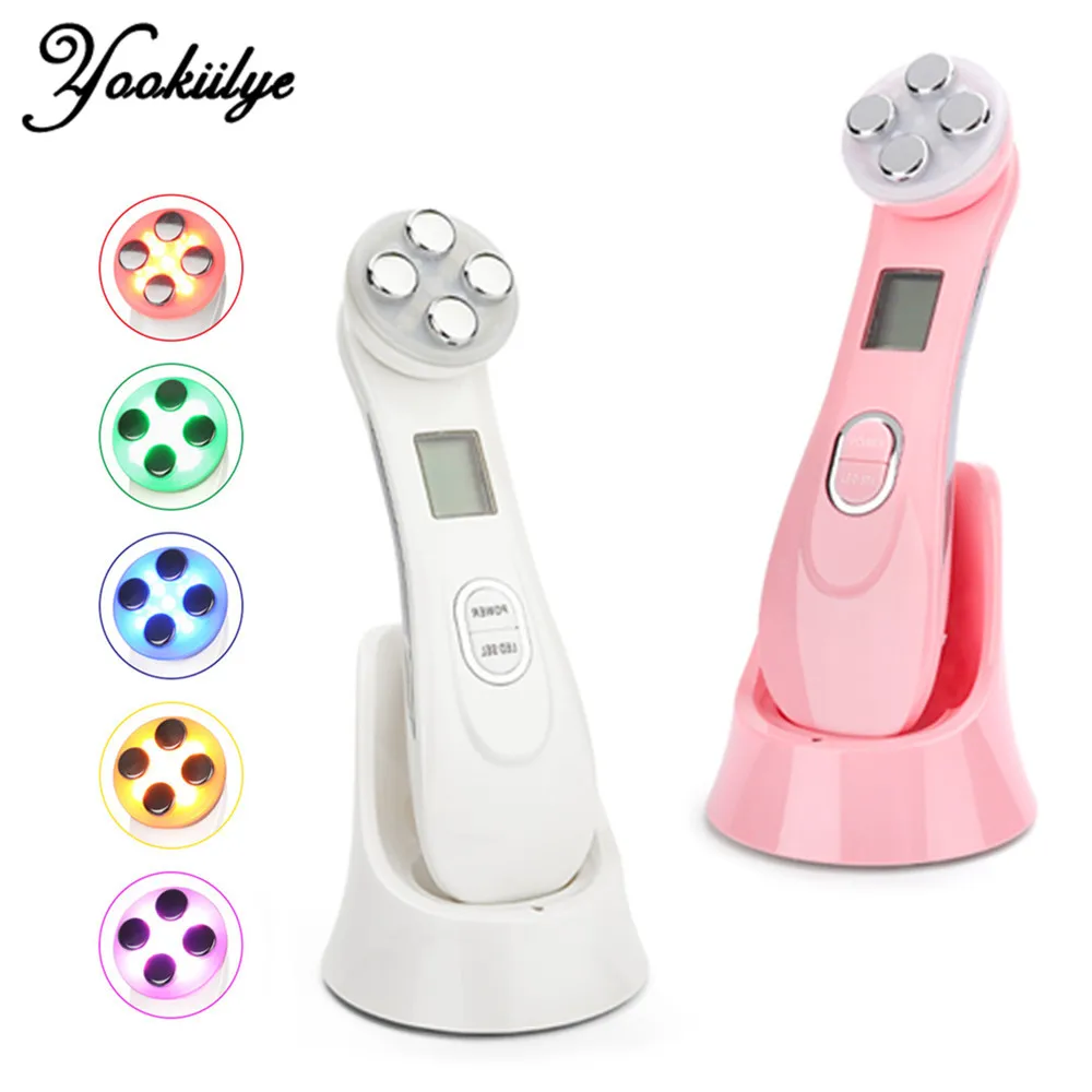 

5in1 RF&EMS Radio Mesotherapy Electroporation Face Beauty Pen Radio Frequency LED Photon Face Skin Rejuvenation Remover Wrinkle