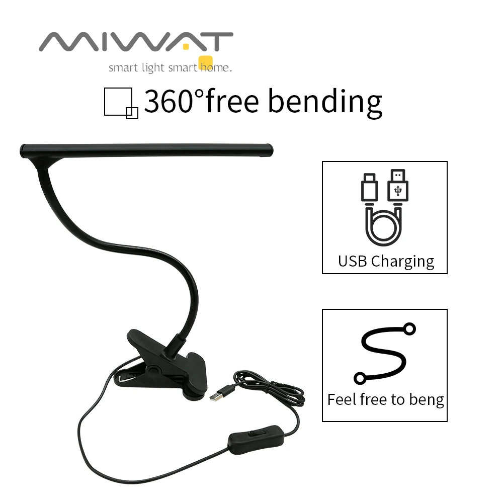 USB светодиодный свет книги лампа для чтения на прищепке ночник Kindle Регулируемая