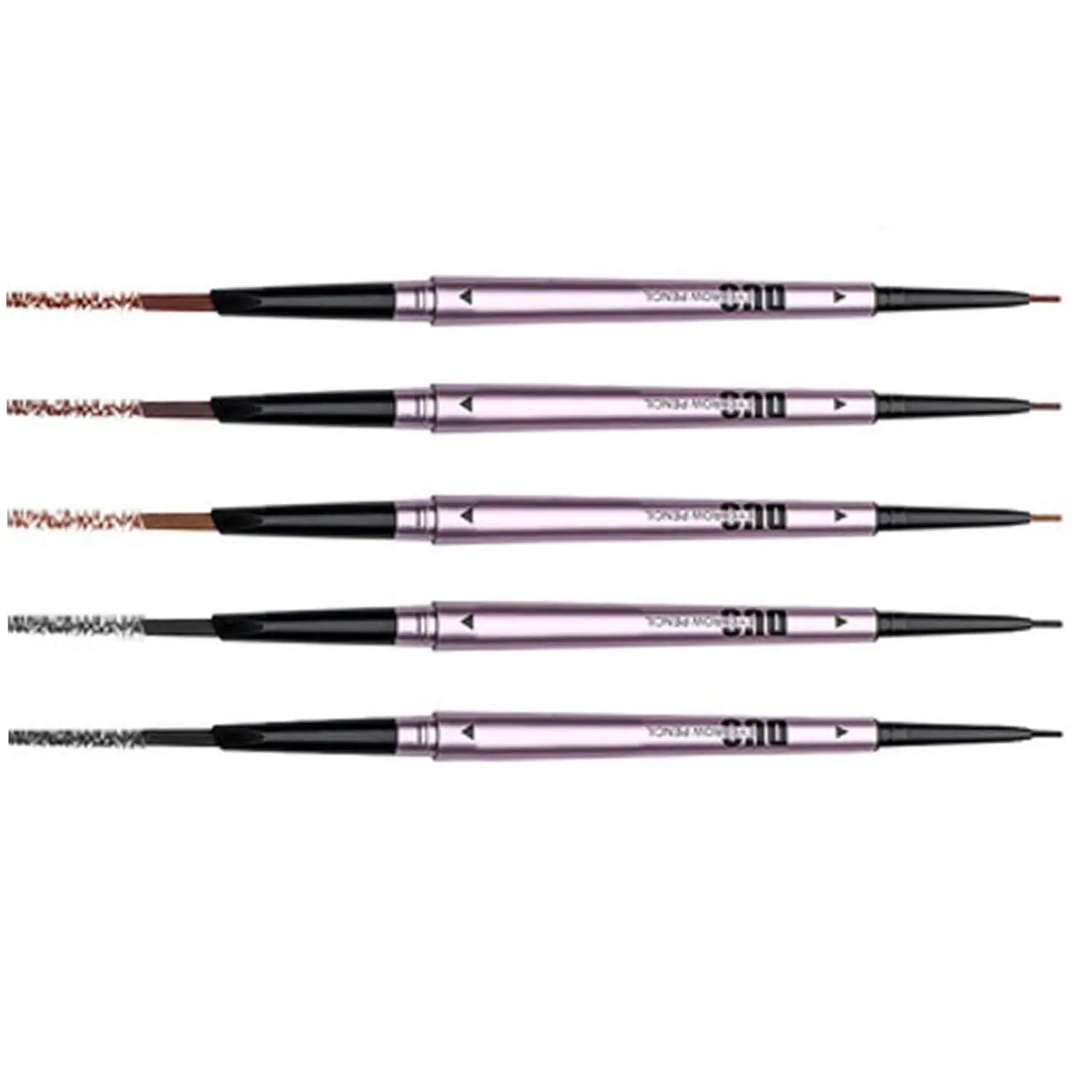 

5pcs Long-lasting 5Colors Waterproof Rotate Double-headed Eyebrow Pencil Fine head Thick head