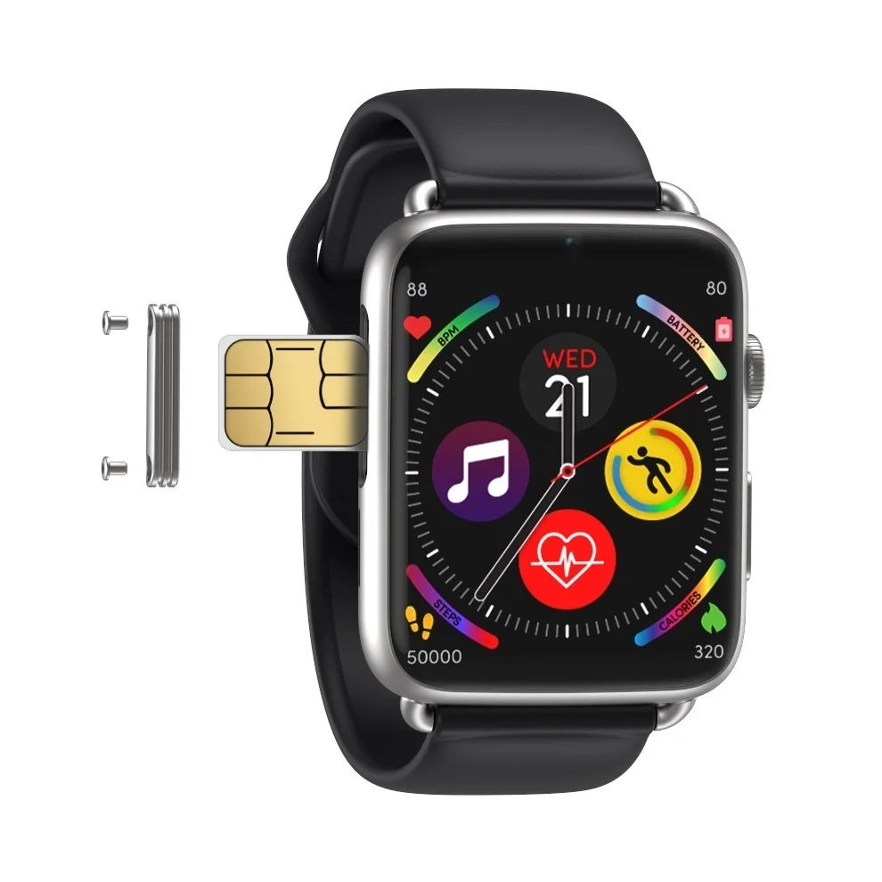 

Смарт-часы DM20, 1,88 дюйма, SIM-карта, 4G, воспроизведение музыки, GPS, Wi-Fi, Android, io