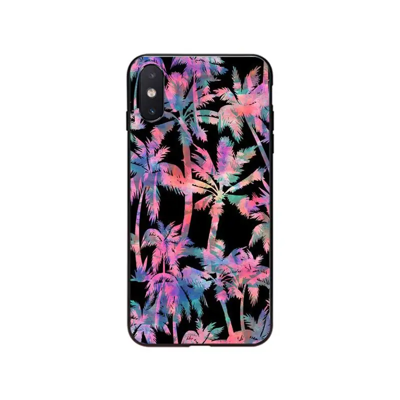 

Hot Art Banana Leaf coconut tree For iPhone 12mini 12 11 ProMax XS MAX XR SE2020 8 7 6 6S Plus X 5 5S SE