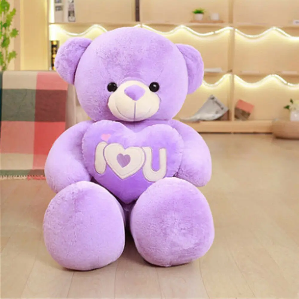 80CM I Love U Teddy Bear Plush Soft Toys Doll Stuffed Animals Big Gray Pink Gifts | Игрушки и хобби
