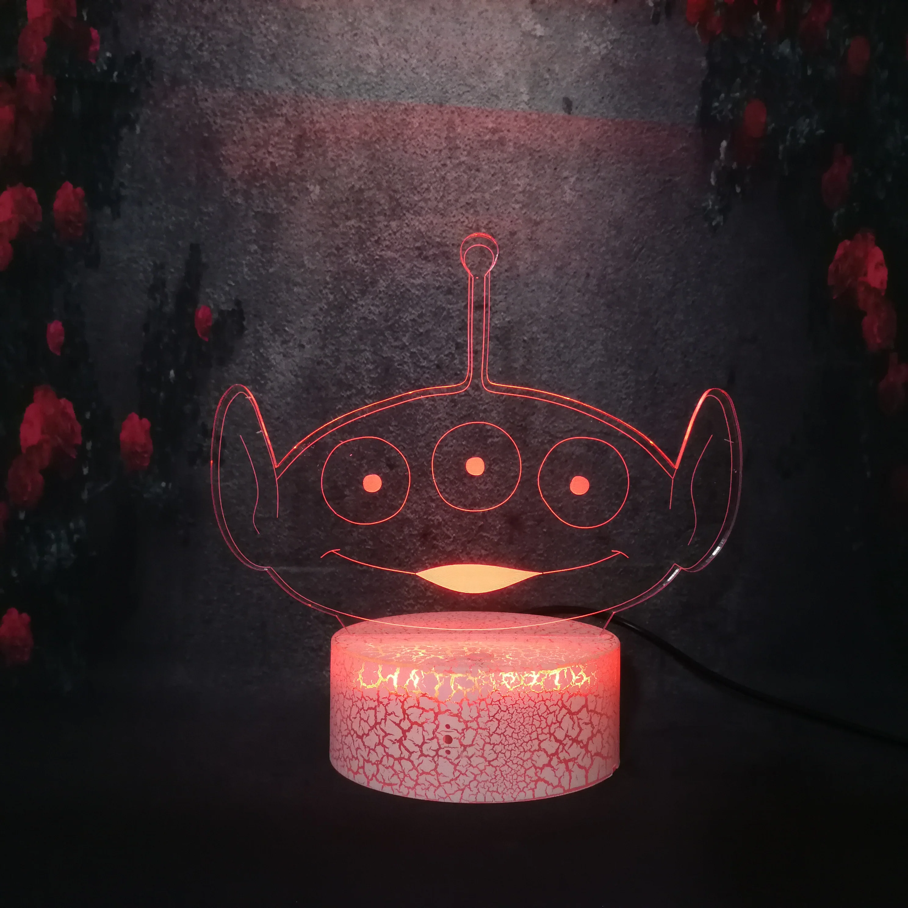 История игрушек креативный инопланетянин светодиодный 3D светильник трехглазый