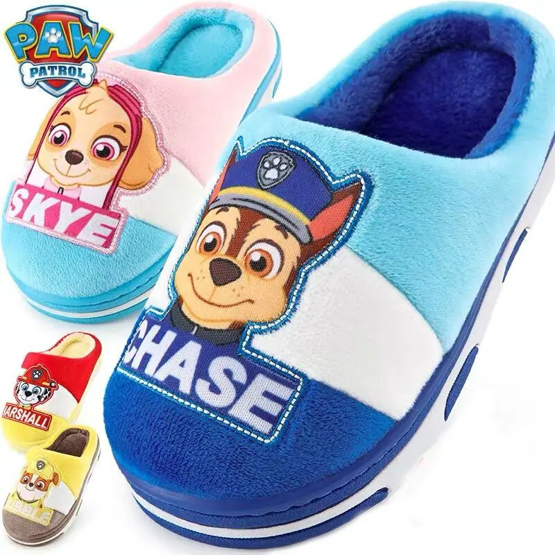 Новинка 2020 детская обувь из натурального Щенячий патруль осенне-зимние тапочки