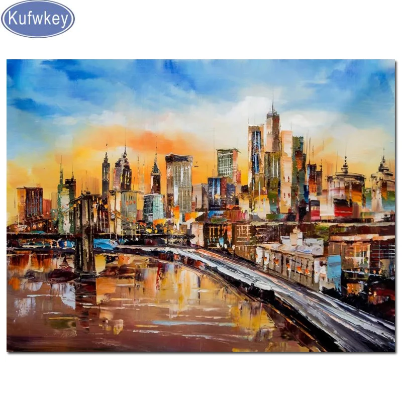 Алмазная вышивка Нью Йорк мозаика из страз полная выкладка картина квадратных