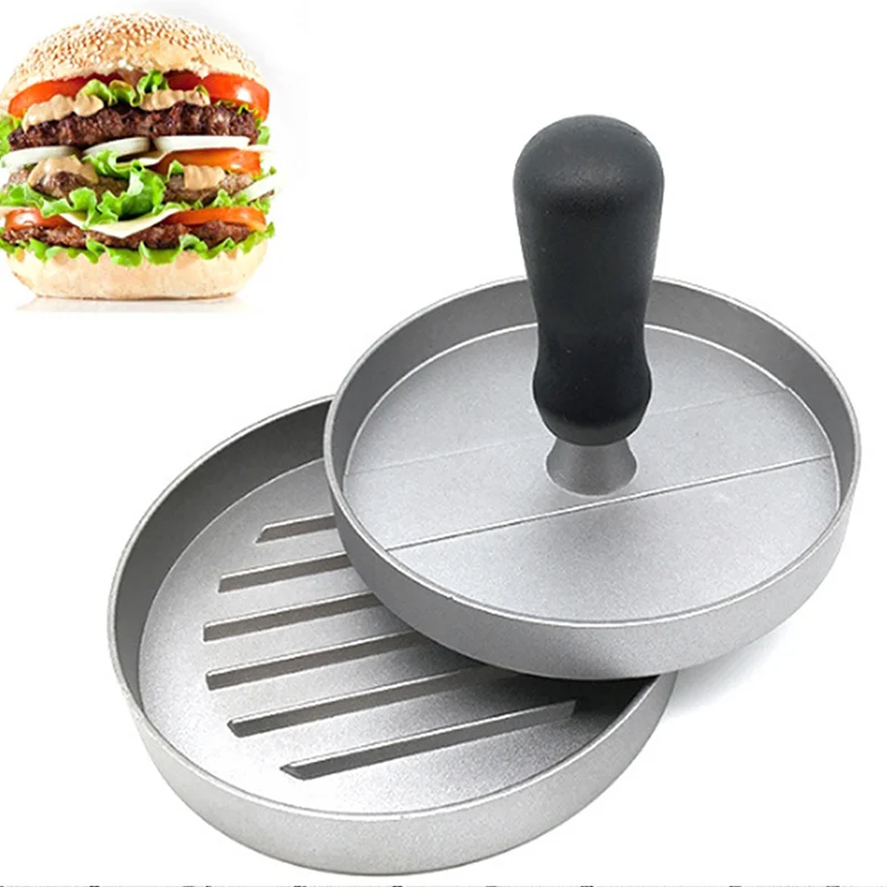 

Hamburger Press Round Shape Aluminum Alloy Hamburger Meat Beef Grill Burger Press Patty Maker Mold Meat Tools